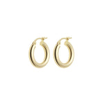 Load image into Gallery viewer, Lightweight Gold Round Hoop Earrings 14ct gold - 16mm
