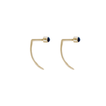 Load image into Gallery viewer, Fireflies Earrings: Lapis 14ct gold
