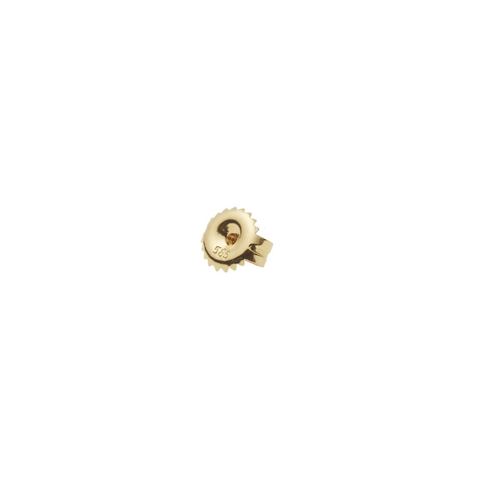 Stud Earring 14ct gold - Black Diamond