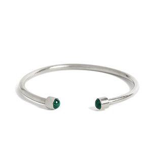Bangle Malachite silver