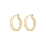 Load image into Gallery viewer, Lightweight Gold Square Hoop Earrings 14ct gold - 21mm
