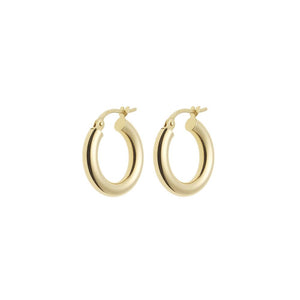 Lightweight Gold Round Hoop Earrings 14ct gold - 16mm