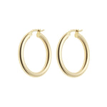 Load image into Gallery viewer, Lightweight Gold Round Hoop Earrings 14ct gold - 25mm

