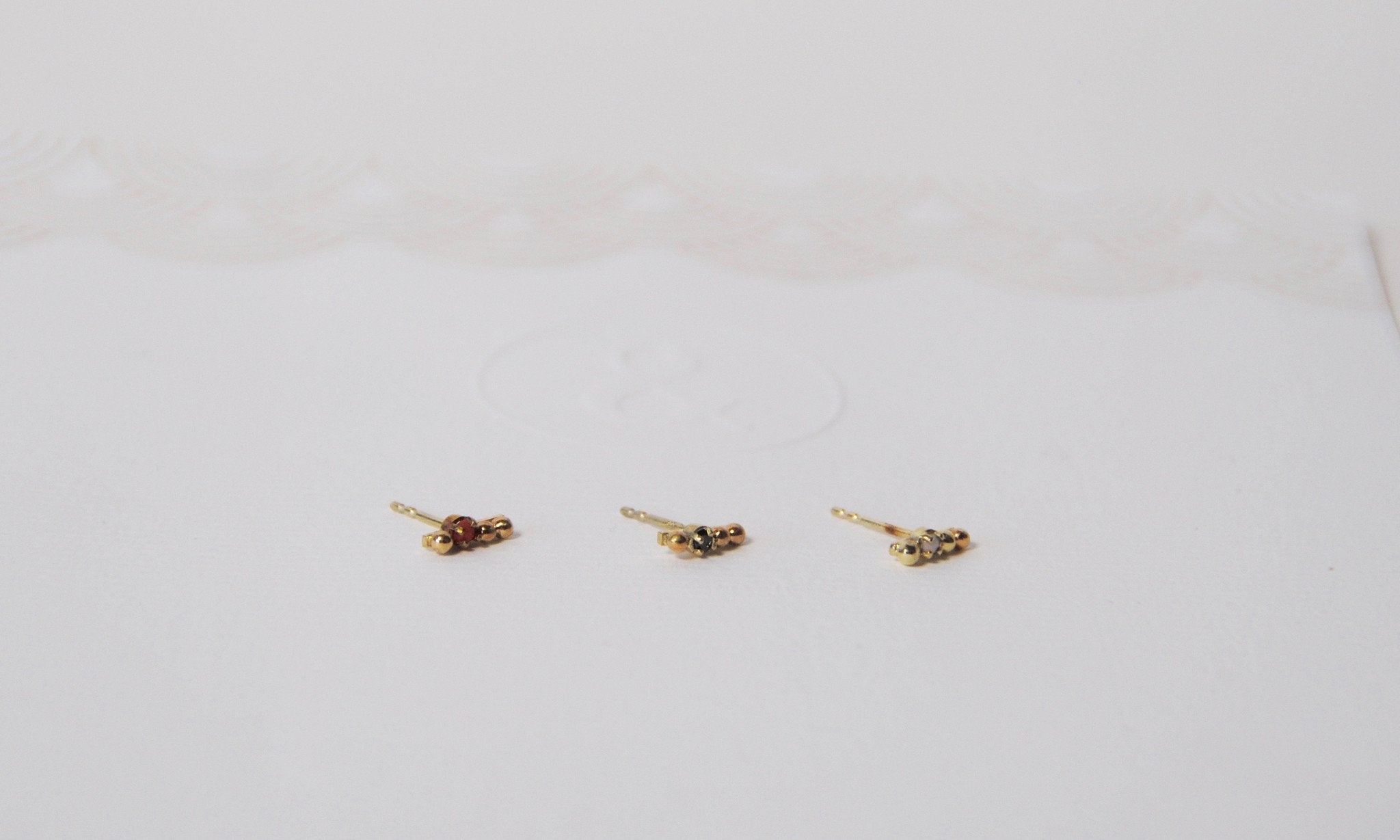 Maysie Black Diamond Stud 14ct gold