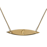 Load image into Gallery viewer, Half Moon Necklace gold
