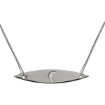 Load image into Gallery viewer, Half Moon Necklace silver
