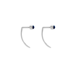 Load image into Gallery viewer, Fireflies Earrings: Lapis silver
