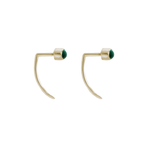 Load image into Gallery viewer, Fireflies Earrings: Malachite 14ct gold
