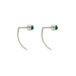 Load image into Gallery viewer, Fireflies Earrings: Malachite sterling silver
