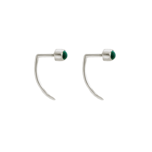 Fireflies Earrings: Malachite sterling silver