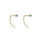 Load image into Gallery viewer, Fireflies Earrings: Turquoise 14ct gold
