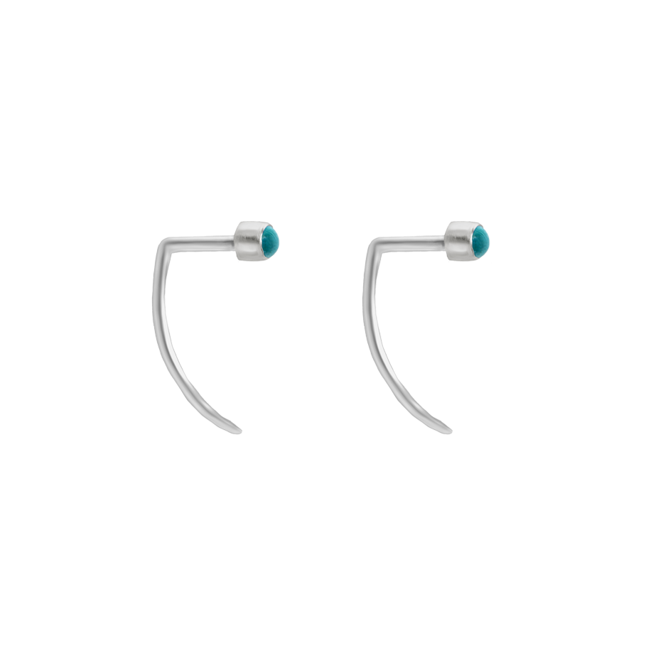 Fireflies Earrings: Turquoise sterling silver