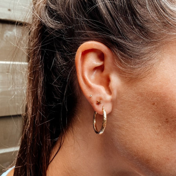 14ct sales gold hoops