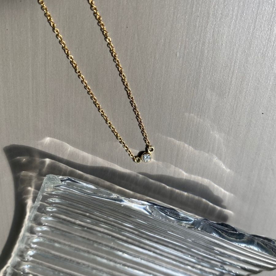 Diamond Necklace 14ct gold