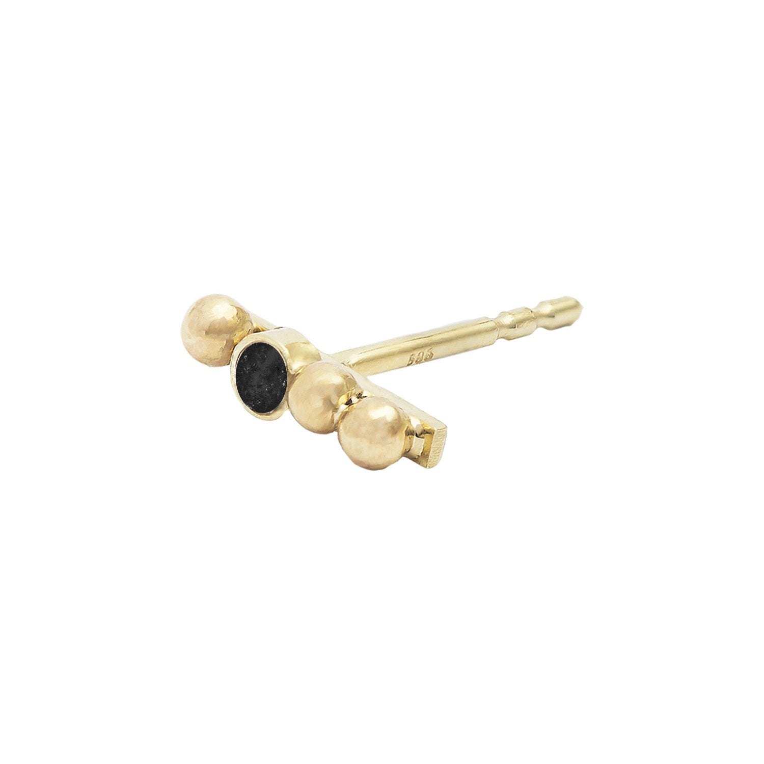 Maysie Black Diamond Stud 14ct gold