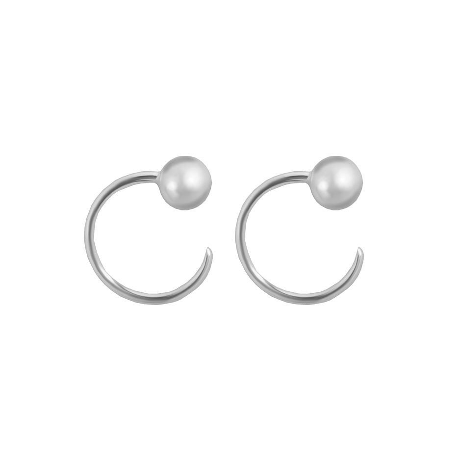 Fireflies Earrings: Ball Large sterling silver