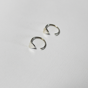 Fireflies Earrings: Heart sterling silver