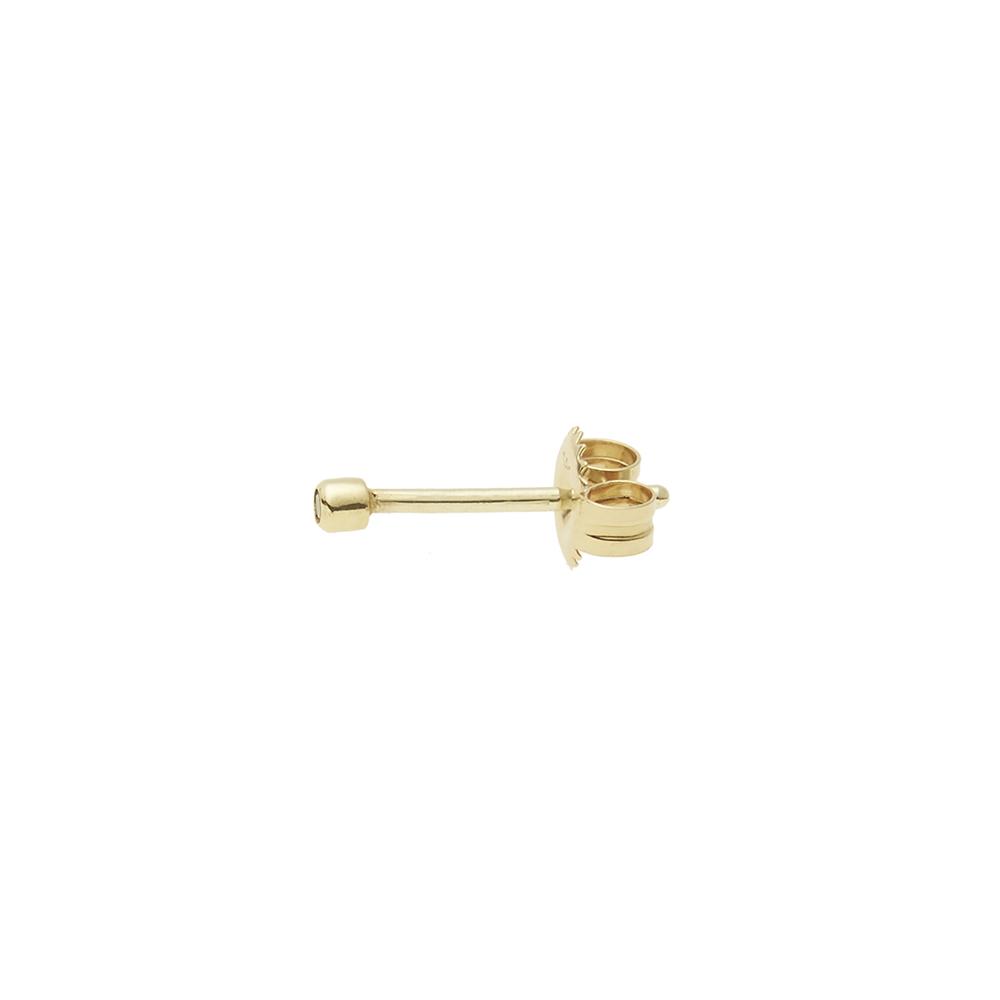 Stud Earring 14ct gold - Black Diamond