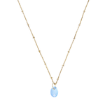 Load image into Gallery viewer, Yamaya Chalcedony Necklace 14ct gold

