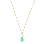 Load image into Gallery viewer, Yamaya Chrysoprase Necklace 14ct gold
