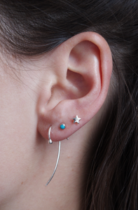 Fireflies Earrings: Turquoise sterling silver